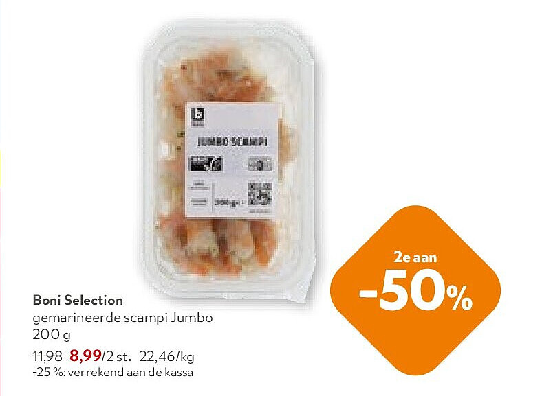 Boni Selection gemarineerde scampi Jumbo 200 g