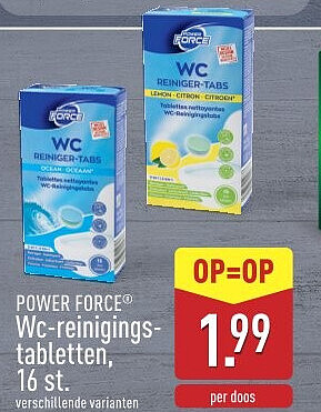 Wc-reinigings tabletten, 16 st.