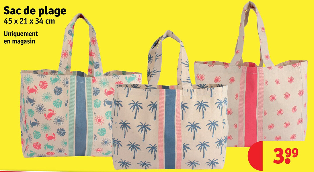 Sac de plage 45 x 21 x 34 cm