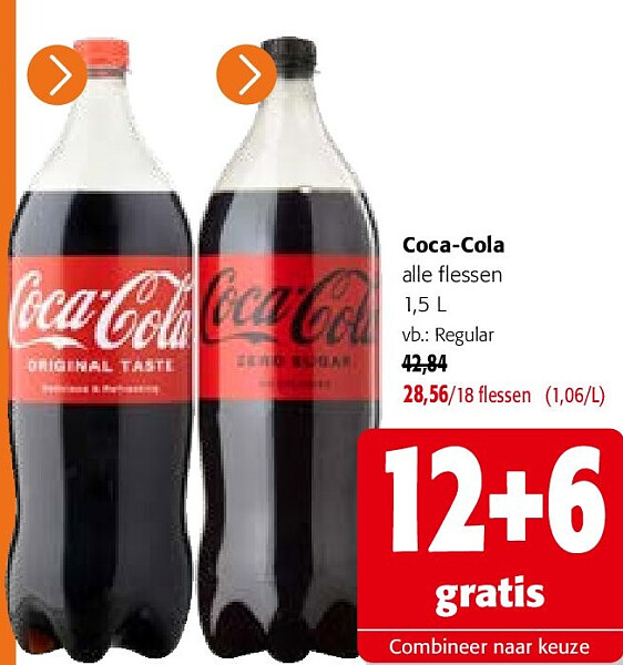 Coca-Cola alle flessen 1,5 L