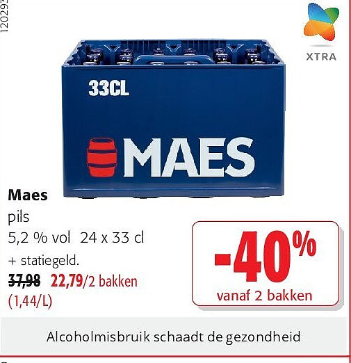Maes pils 5,2 % vol 24 x 33 cl