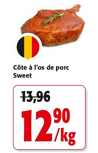 Côte à l’os de porc Sweet
