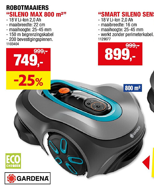 ROBOTMAAIERS “SILENO MAX 800 m²”