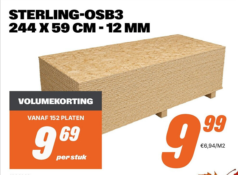 STERLING-OSB3 244 X 59 CM - 12 MM