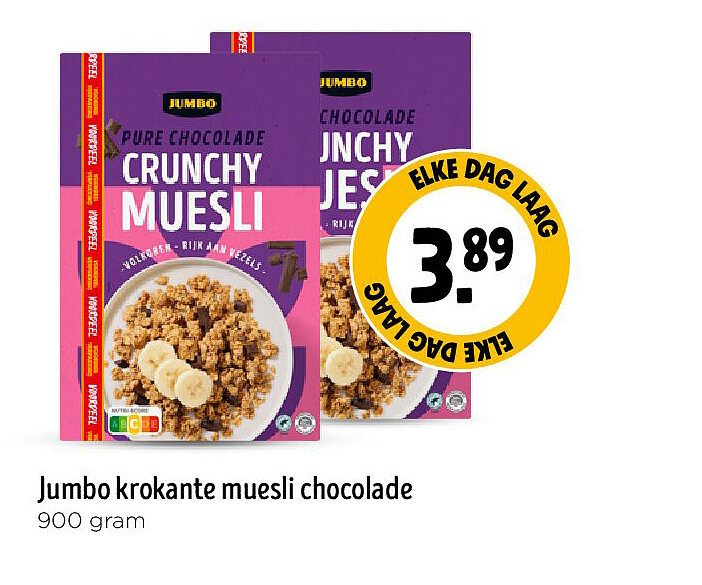 Jumbo krokante muesli chocolade