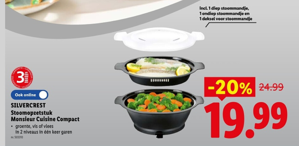 Stoomopzetstuk Monsieur Cuisine Compact