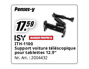 ITH-1100 Support voiture téléscopique pour tablettes 12.9”