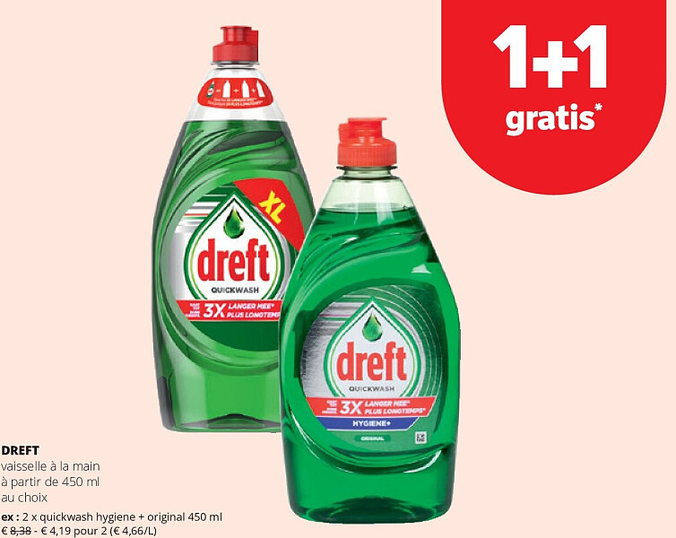 DREFT vaisselle à la main à partir de 450 ml