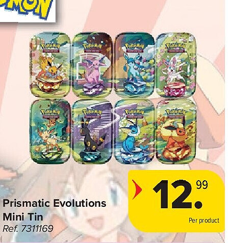 Prismatic Evolutions Mini Tin