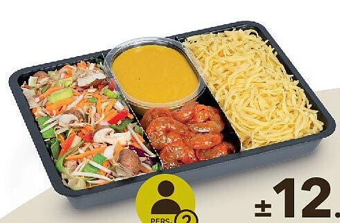 Wokcolli met scampi