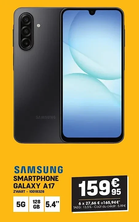 Samsung SMARTPHONE GALAXY A17 ZWART