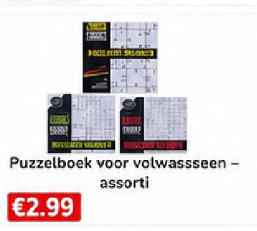 Puzzelboek voor volwassseenassorti