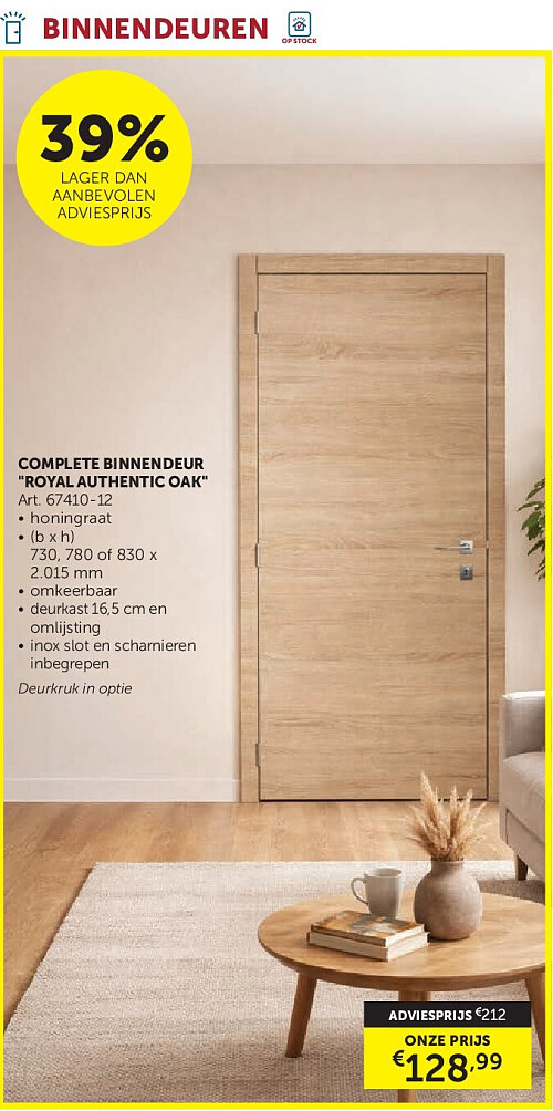 COMPLETE BINNENDEUR "ROYAL AUTHENTIC OAK"