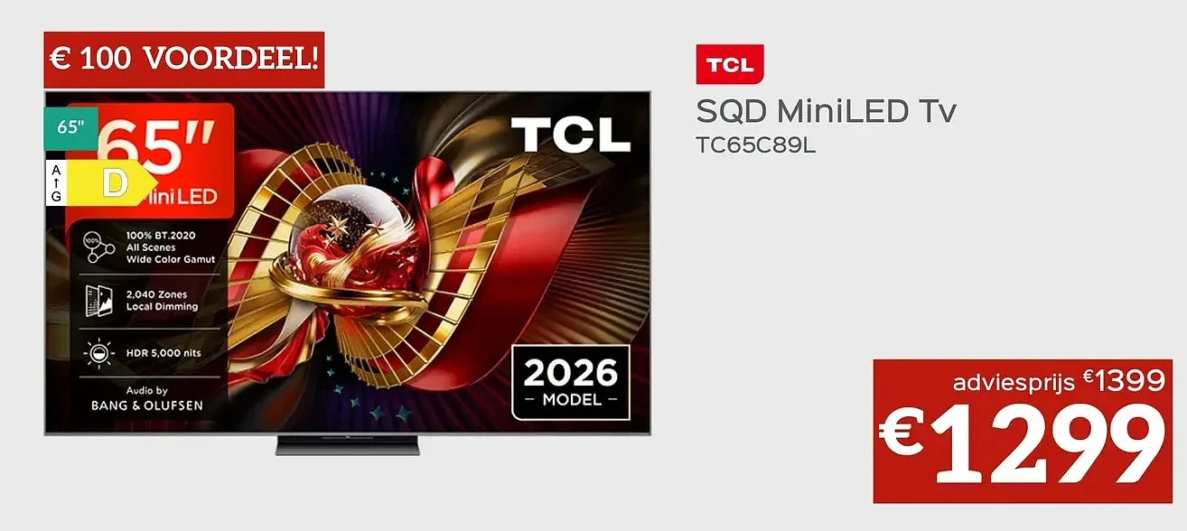 TCL SQD MiniLED Tv TC65C89L