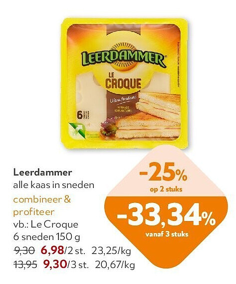 Leerdammer Le Croque 6 sneden 150 g