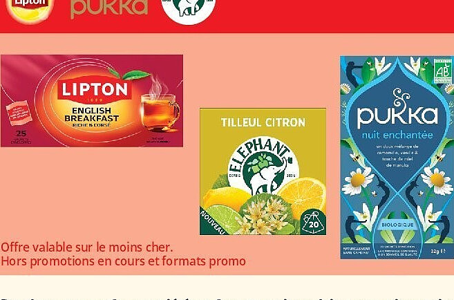 Thés Lipton, Pukka et Elephant