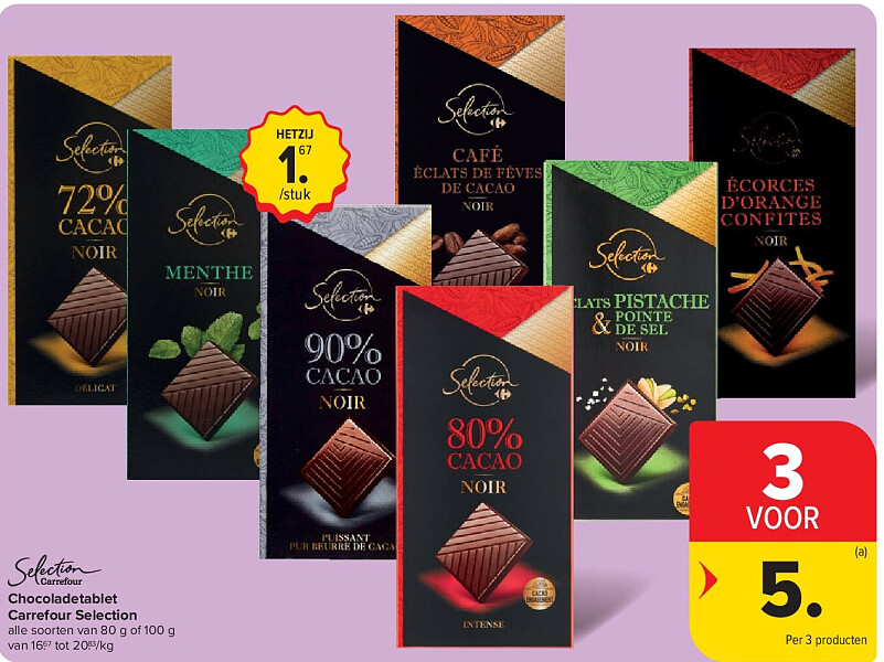 Chocoladetablet Carrefour Selection