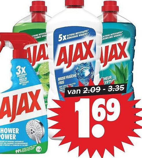 Ajax allesreiniger of shower power