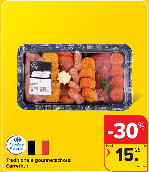 Traditionele gourmetschotel Carrefour