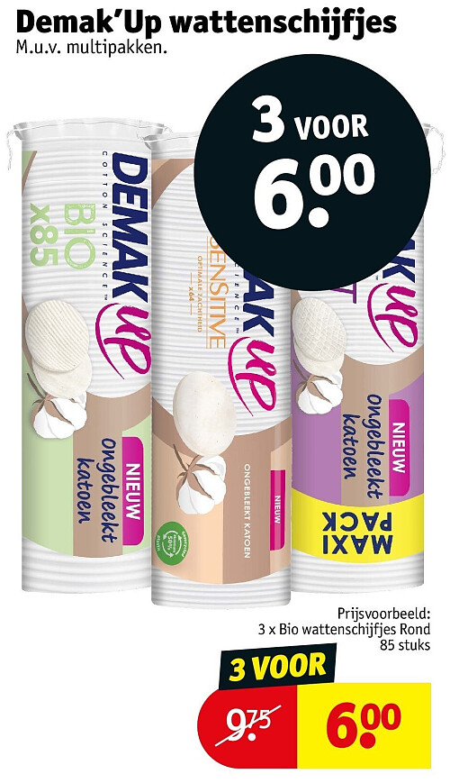 3 x Bio wattenschijfjes Rond 85 stuks