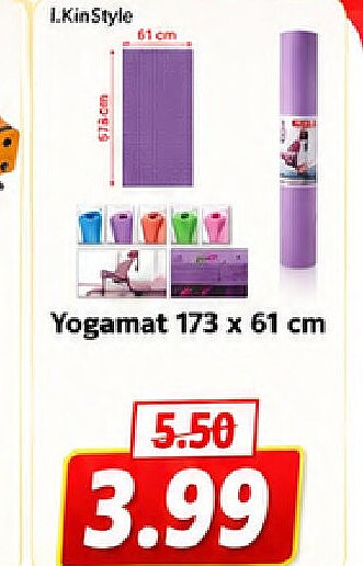 Yogamat 173 x 61 cm