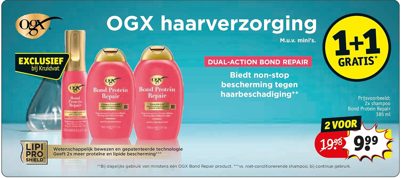 2x shampoo Bond Protein Repair 385 ml