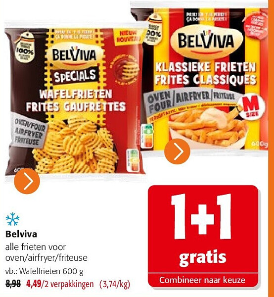 Belviva Wafelfrieten 600 g