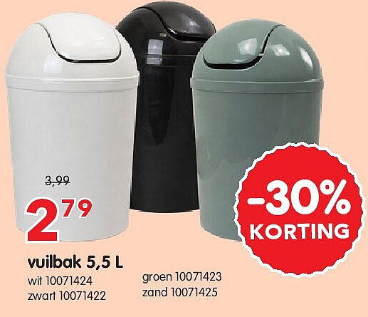 vuilbak 5,5 L