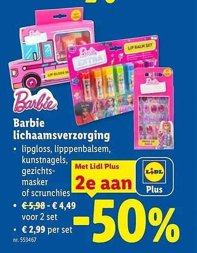 Barbie lichaamsverzorging