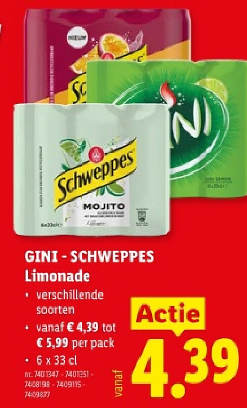 GINI-SCHWEPPES Limonade