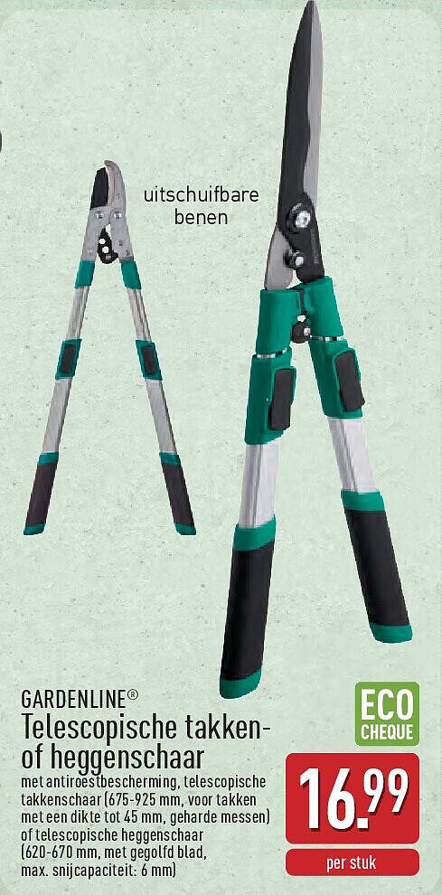Telescopische takkenof heggenschaar