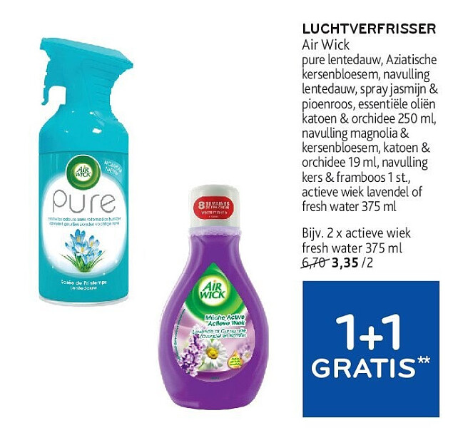 LUCHTVERFRISSER actieve wiek fresh water 375 ml