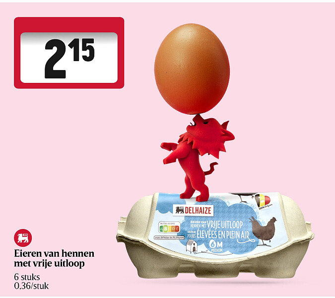 Eieren van hennen met vrije uitloop