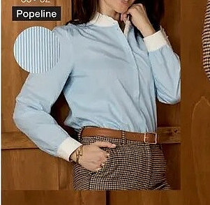 Gestreepte blouse in popeline