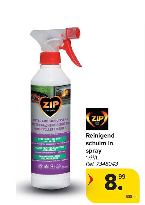 Reinigend schuim in spray