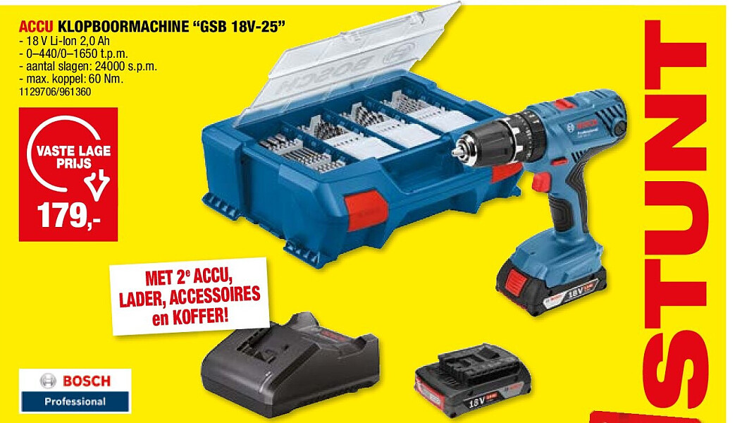 ACCU KLOPBOORMACHINE “GSB 18V-25”