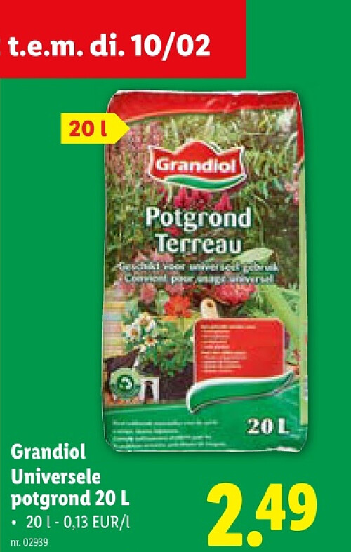 Universele potgrond 20 L