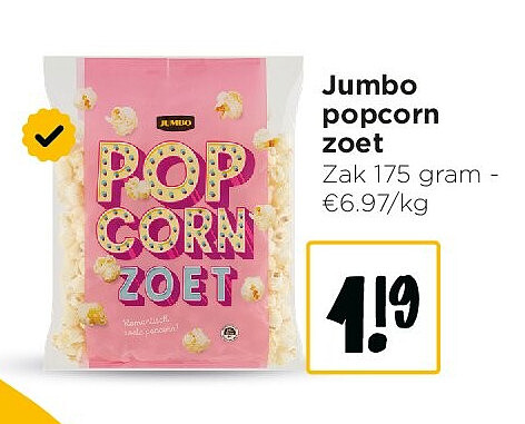 Jumbo popcorn zoet