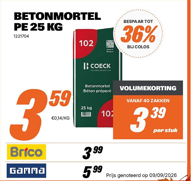 BETONMORTEL PE 25 KG