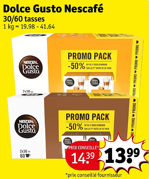 Dolce Gusto Nescafé 30/60 tasses