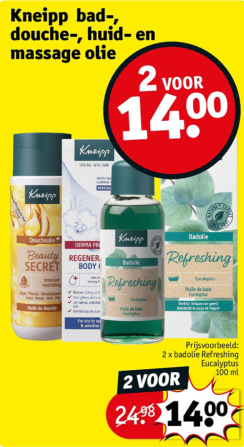 Kneipp bad-, douche-, huid- en massage olie