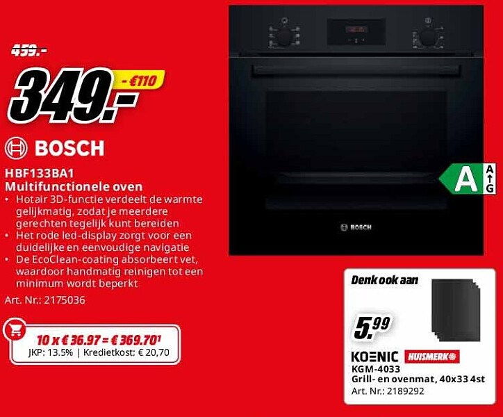HBF133BA1 Multifunctionele oven