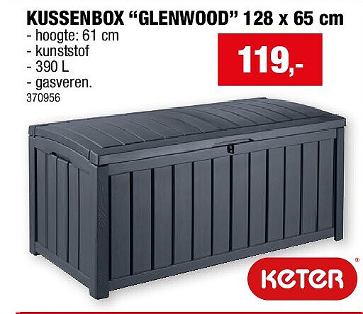 KUSSENBOX “GLENWOOD” 128 x 65 cm