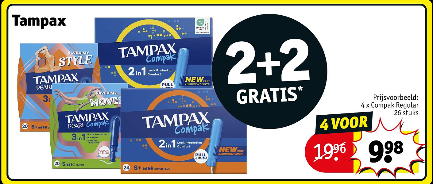 4 x Compak Regular 26 stuks
