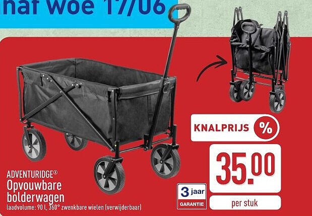 Opvouwbare bolderwagen