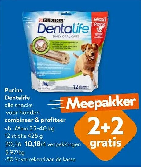 Purina Dentalife Maxi 25-40 kg 12 sticks 426 g