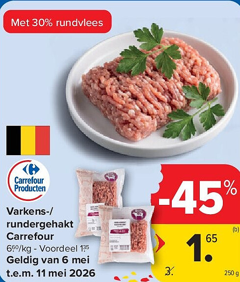 Varkens-/ rundergehakt Carrefour