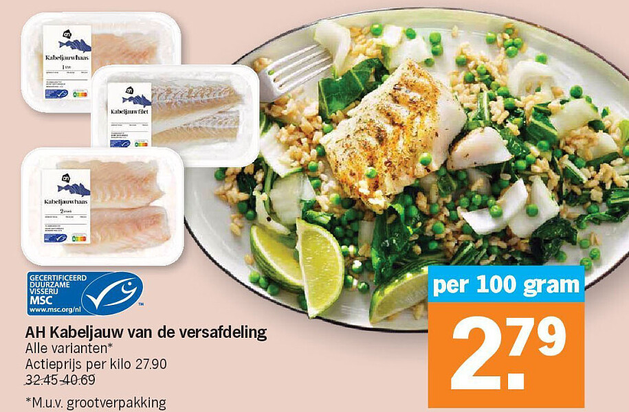 AH Kabeljauw van de versafdeling