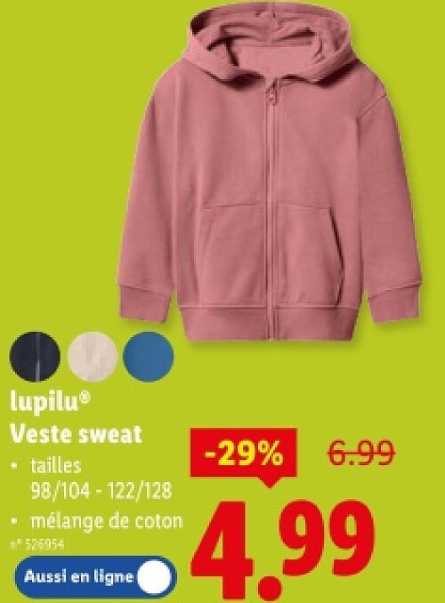 Veste sweat