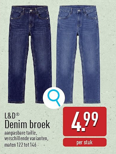 Denim broek